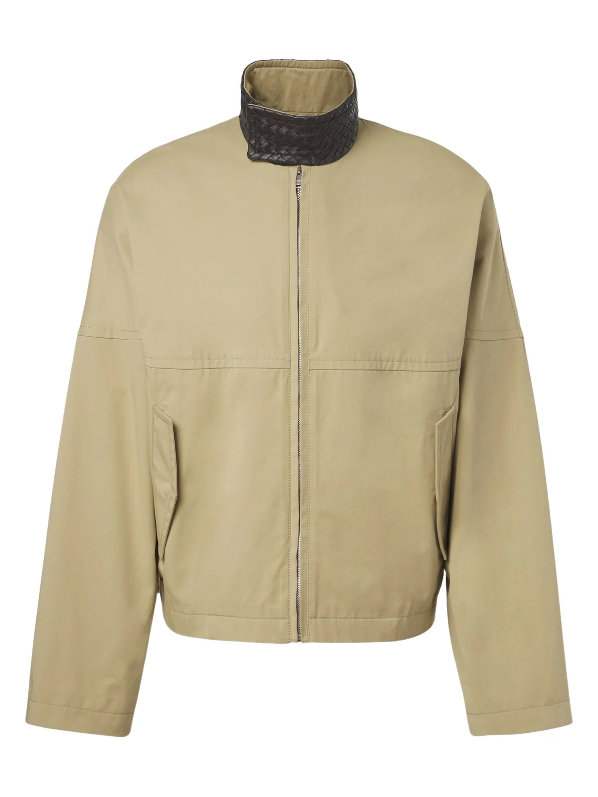 Intrecciato cotton blouson jacket