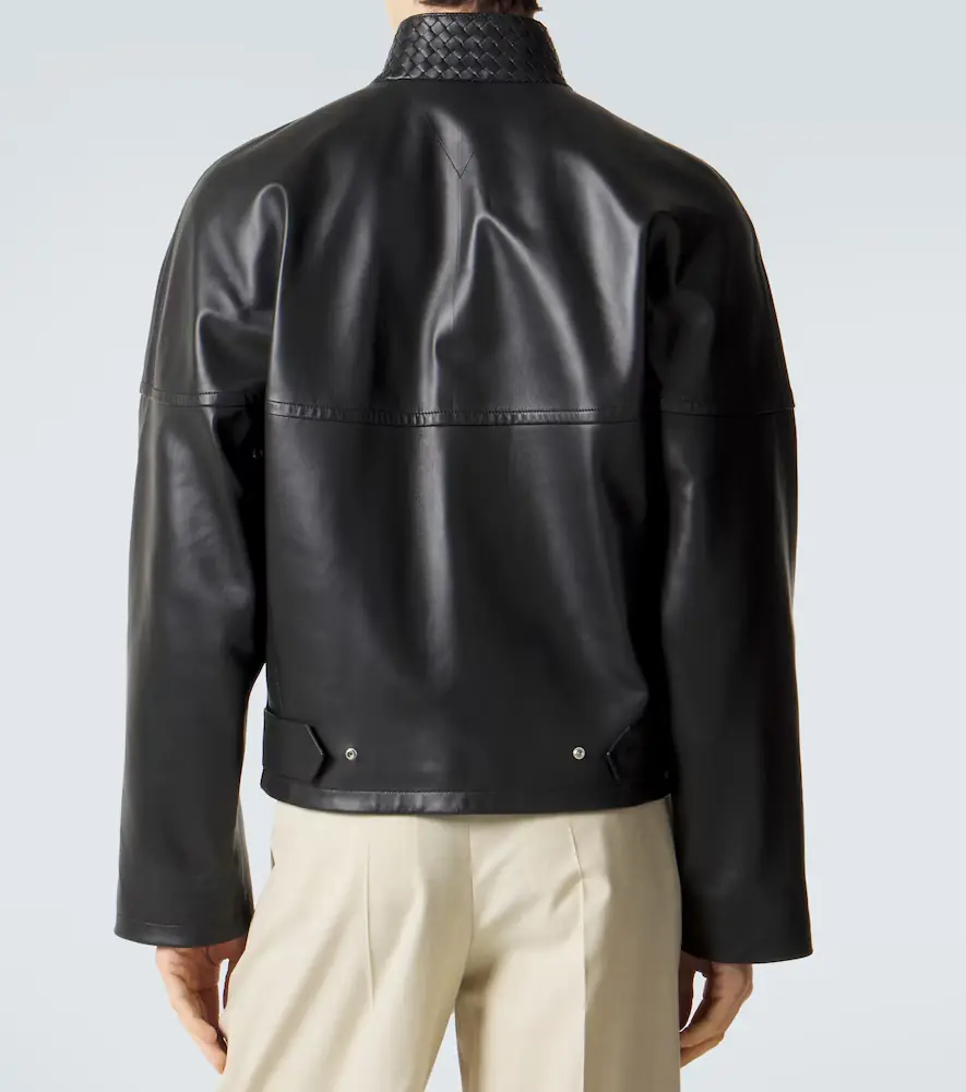 Bottega Veneta Intrecciato leather blouson jacket | Thumbnail 5