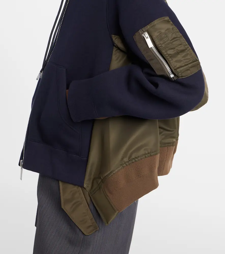 Sacai Paneled zip-up hoodie | Thumbnail 2