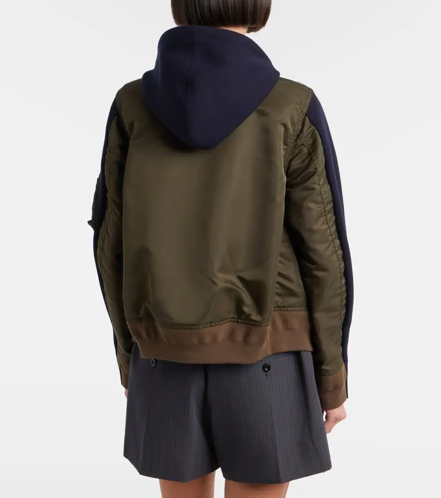 Sacai Paneled zip-up hoodie | Thumbnail 6