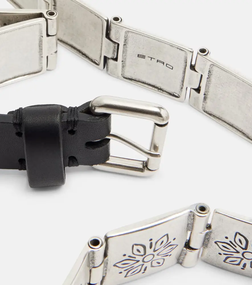 Etro Leather-trimmed belt | Thumbnail 2