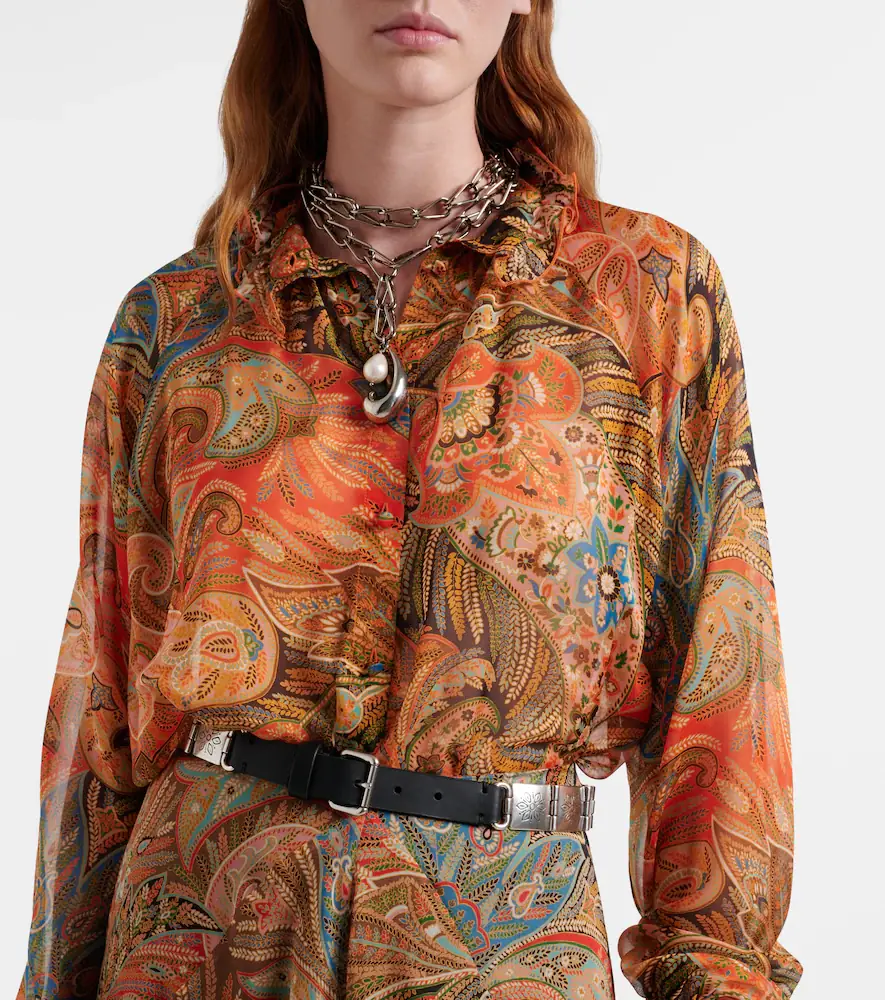 Etro Leather-trimmed belt | Thumbnail 3