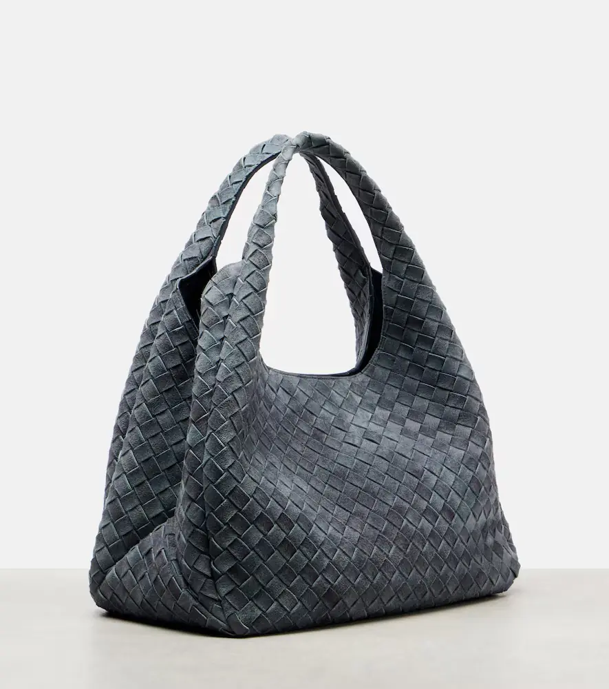 Bottega Veneta Campana Intrecciato Large suede tote bag | Thumbnail 2 Bottega Veneta Campana Intrecciato Large suede tote bag | Thumbnail 2