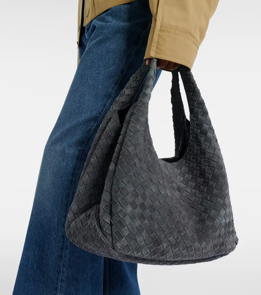 Bottega Veneta Campana Intrecciato Large suede tote bag | Thumbnail 5 Bottega Veneta Campana Intrecciato Large suede tote bag | Thumbnail 5