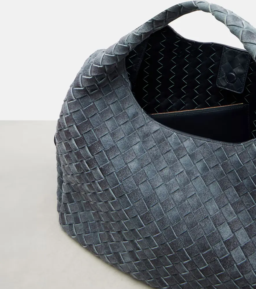 Bottega Veneta Campana Intrecciato Large suede tote bag | Thumbnail 8 Bottega Veneta Campana Intrecciato Large suede tote bag | Thumbnail 8