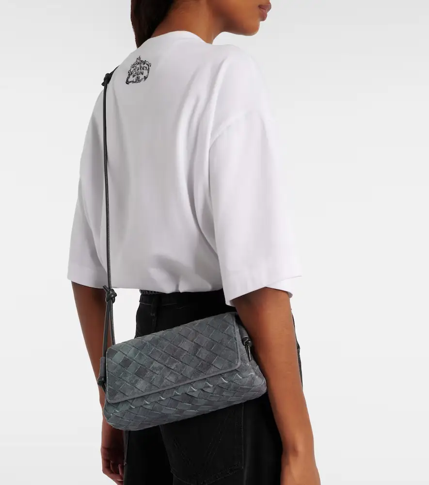 Bottega Veneta Notturno Intrecciato suede crossbody bag | Thumbnail 3