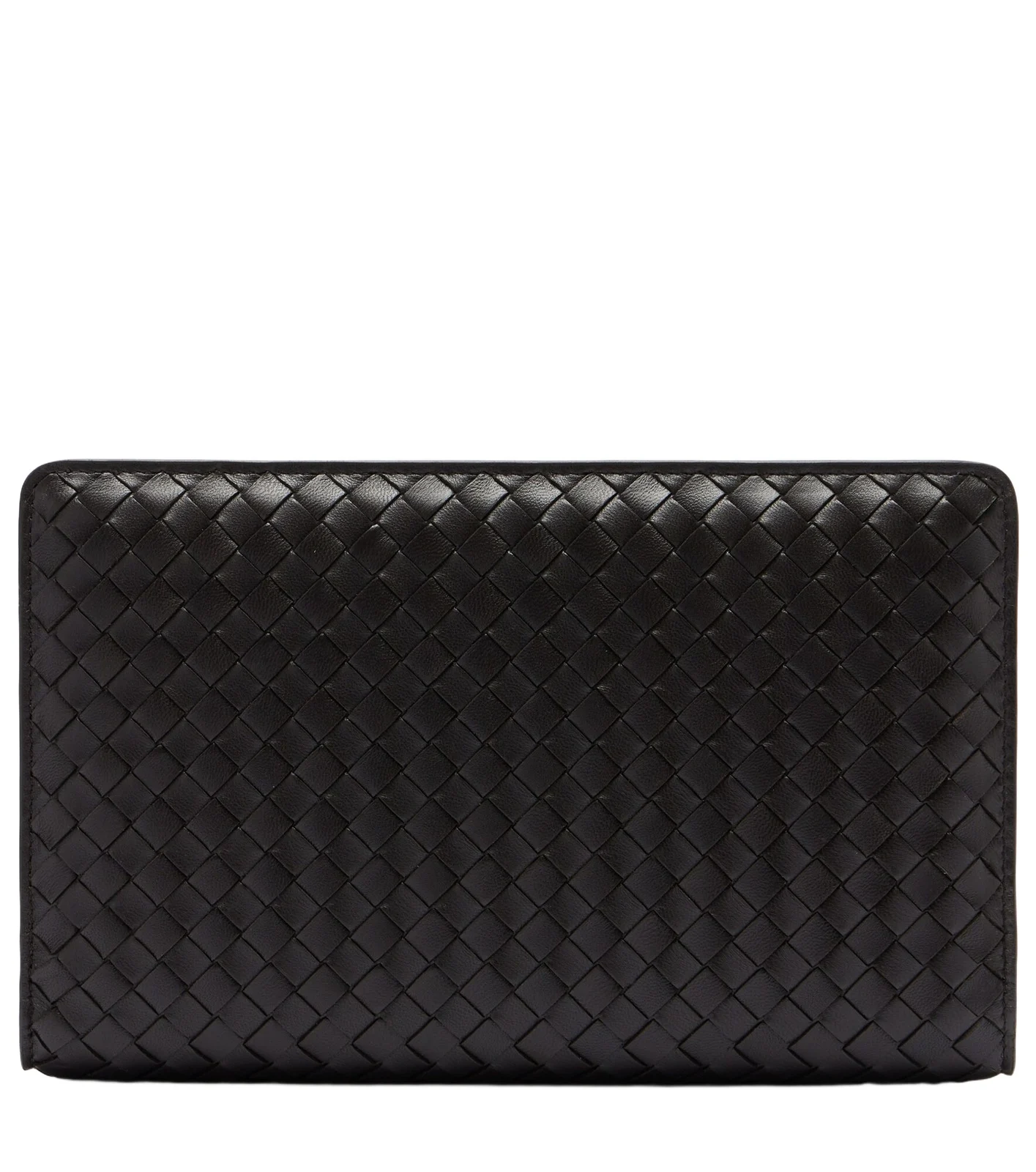 Agenda Intrecciato leather clutch