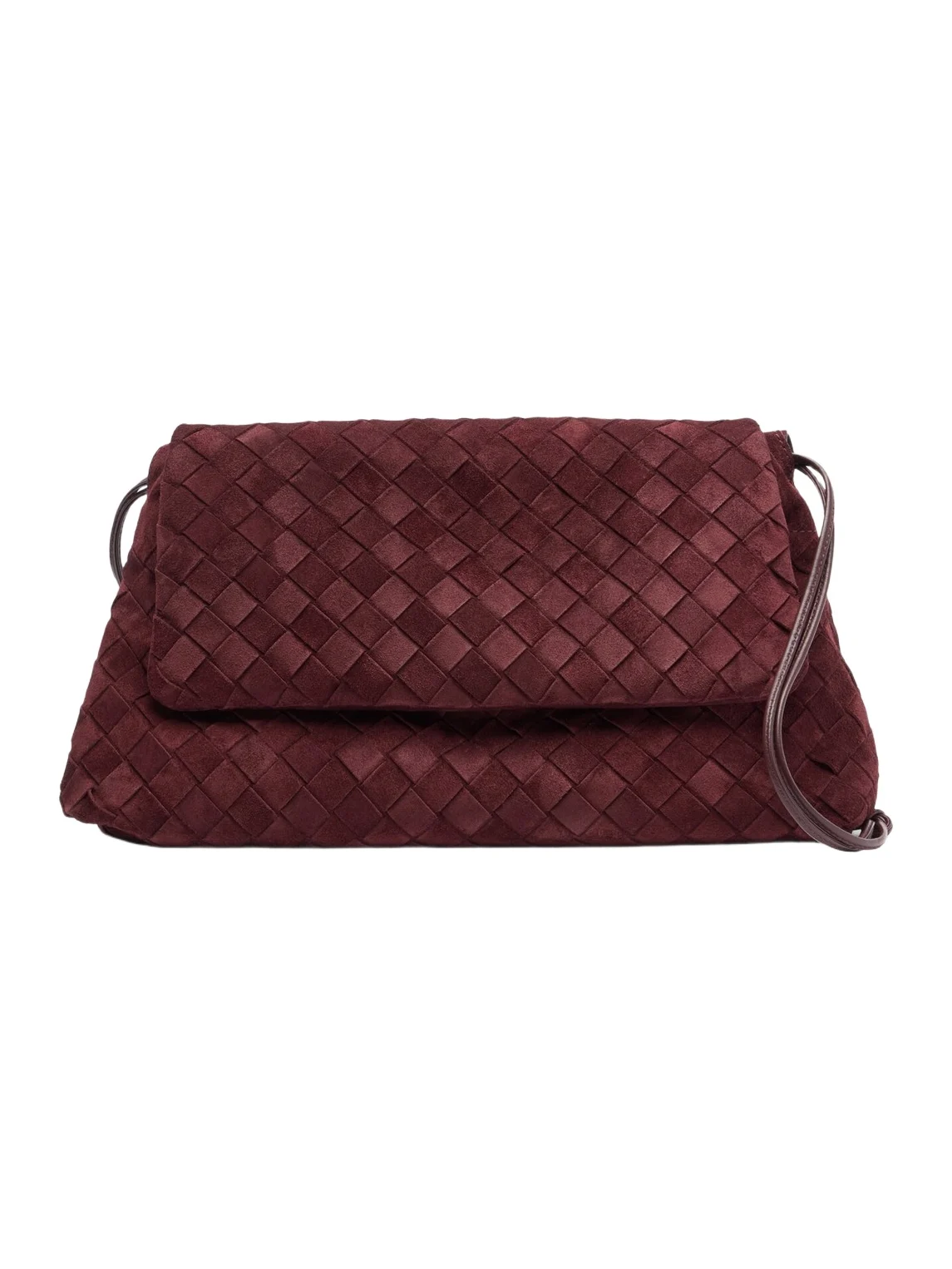 Giorno Intrecciato suede shoulder bag