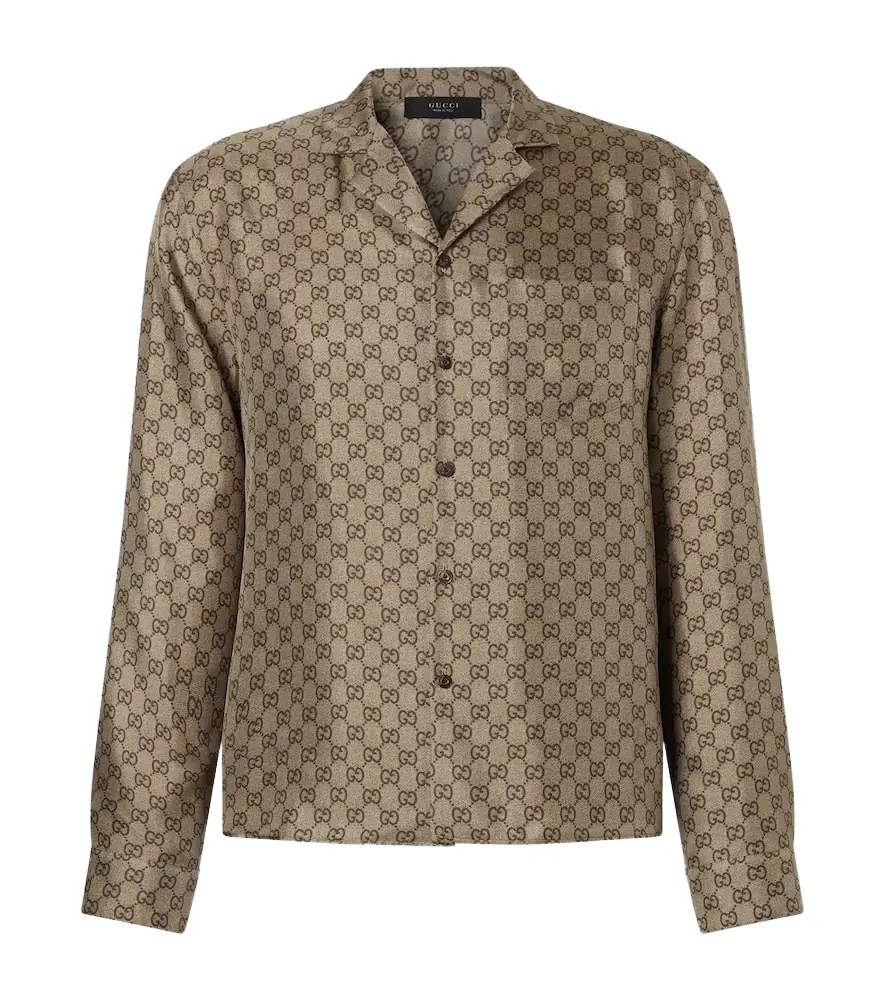 Gucci GG printed silk twill shirt | Image 1 Gucci GG printed silk twill shirt | Image 1