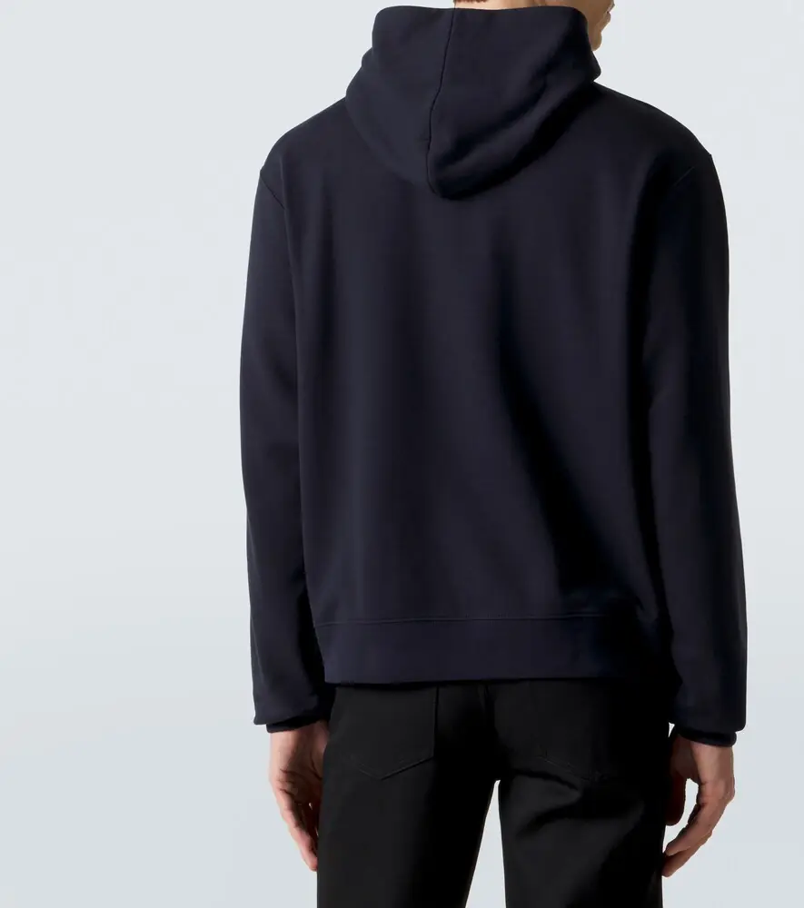 Gucci Logo cotton and cashmere jersey hoodie | Thumbnail 4