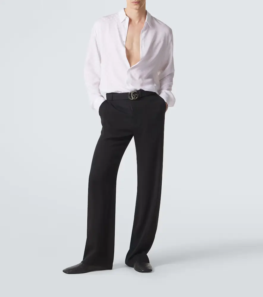 Gucci GG silk jacquard shirt | Thumbnail 4 Gucci GG silk jacquard shirt | Thumbnail 4