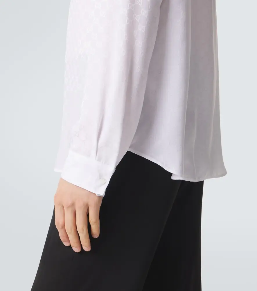 Gucci GG silk jacquard shirt | Thumbnail 5 Gucci GG silk jacquard shirt | Thumbnail 5