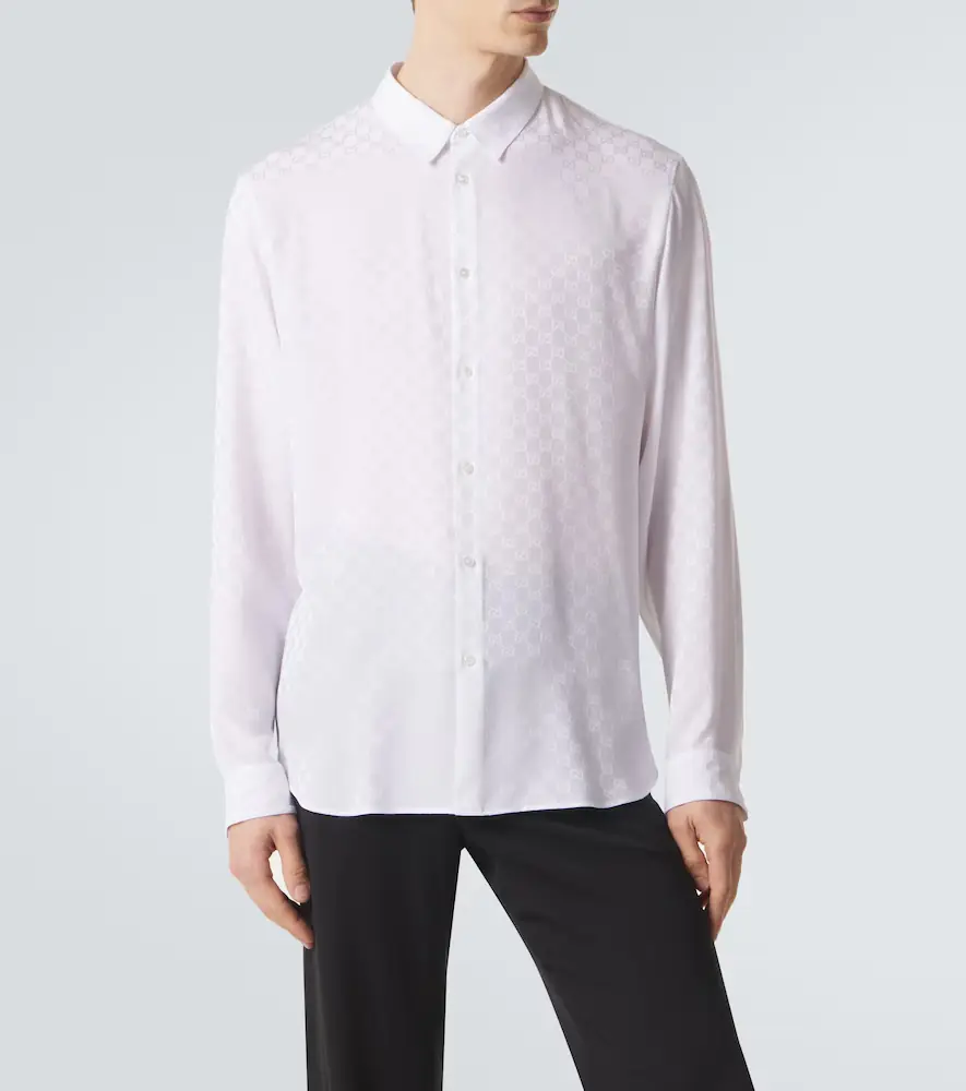 Gucci GG silk jacquard shirt | Thumbnail 6 Gucci GG silk jacquard shirt | Thumbnail 6
