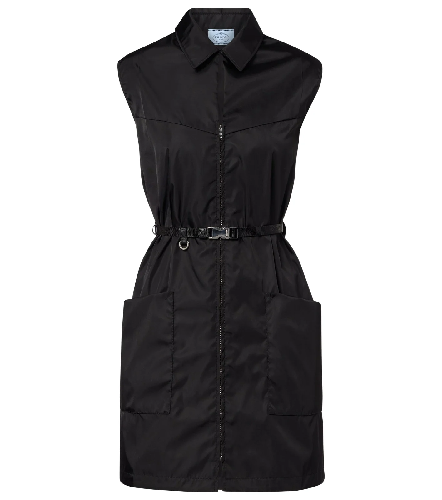 Prada Re-Nylon belted zip-up minidress