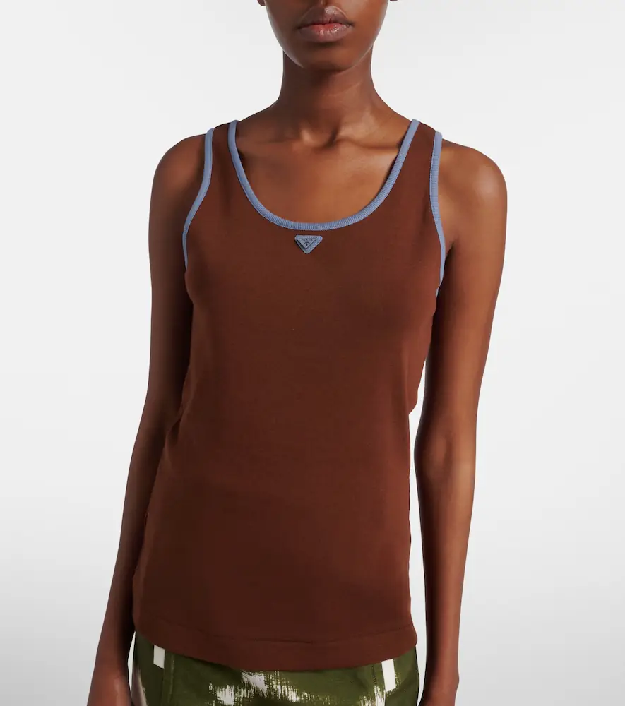 Prada Cotton jersey tank top | Thumbnail 5