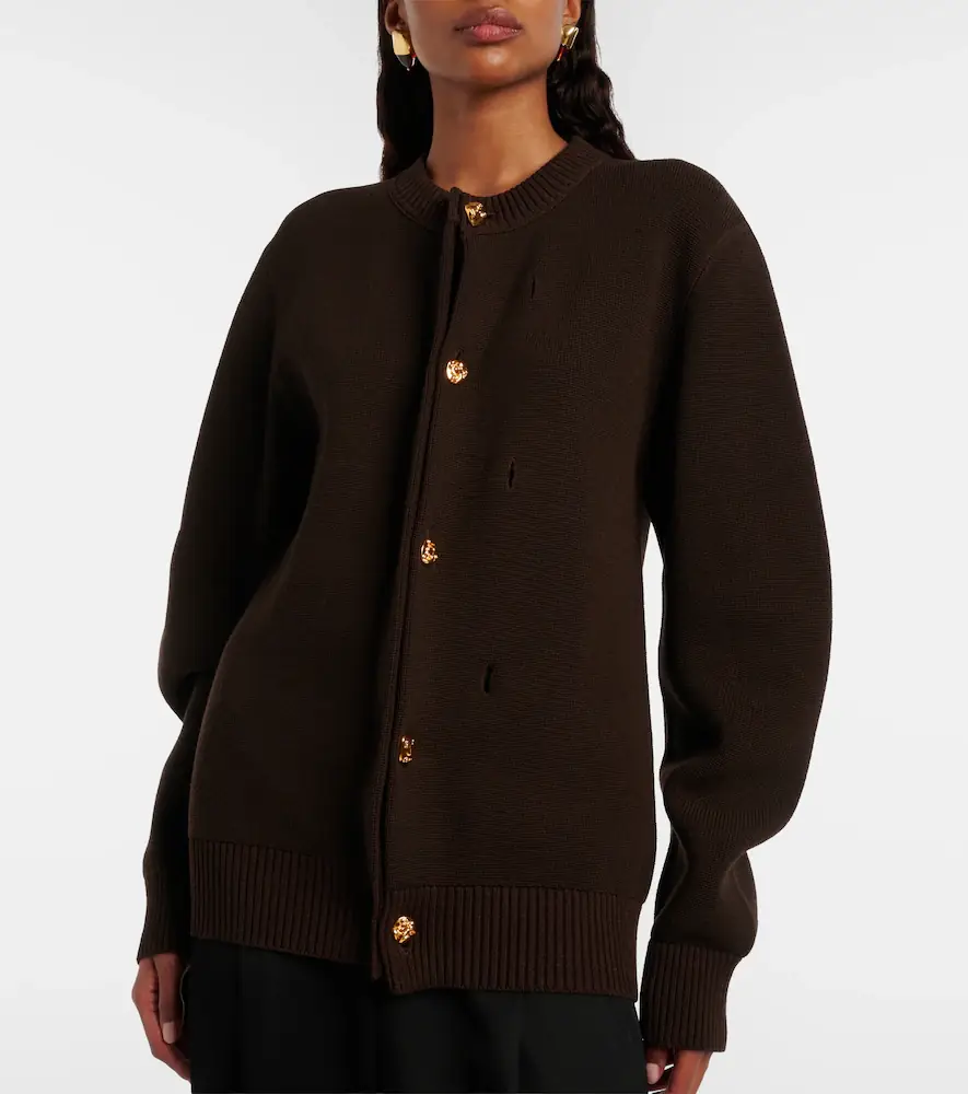 Bottega Veneta Wool and cotton cardigan | Thumbnail 3 Bottega Veneta Wool and cotton cardigan | Thumbnail 3