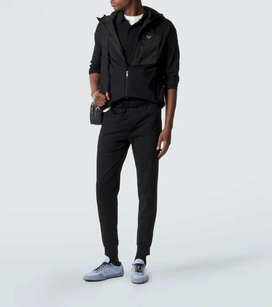 Prada Re-Nylon and cotton-blend hoodie | Thumbnail 6 Prada Re-Nylon and cotton-blend hoodie | Thumbnail 6