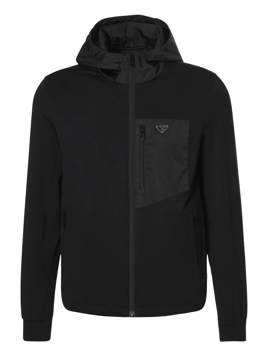 Prada Re-Nylon and cotton-blend hoodie