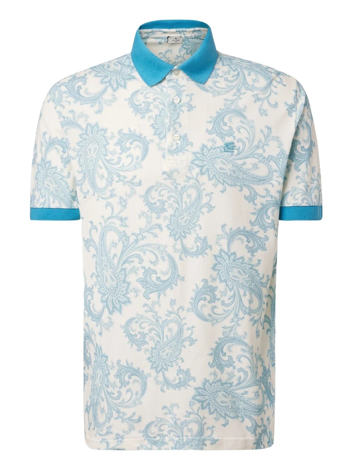 Paisley cotton piqué polo shirt Paisley cotton piqué polo shirt