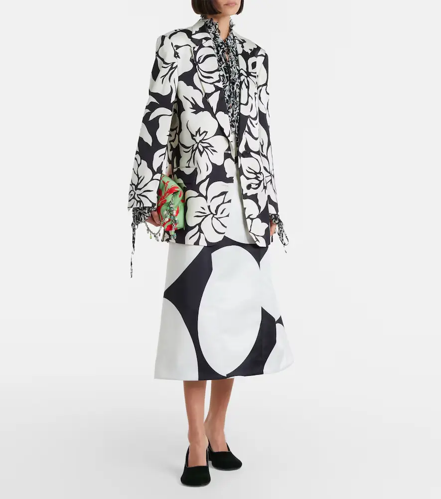 Dries Van Noten Floral satin blazer | Thumbnail 2 Dries Van Noten Floral satin blazer | Thumbnail 2