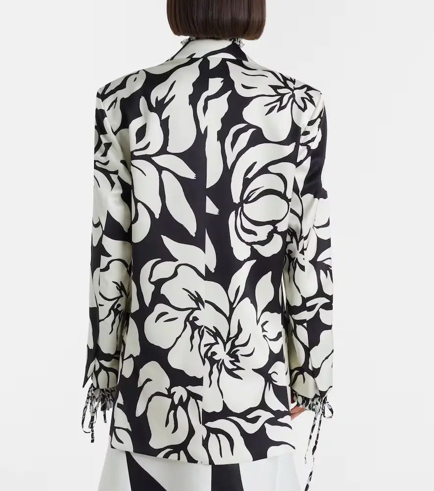 Dries Van Noten Floral satin blazer | Thumbnail 3 Dries Van Noten Floral satin blazer | Thumbnail 3