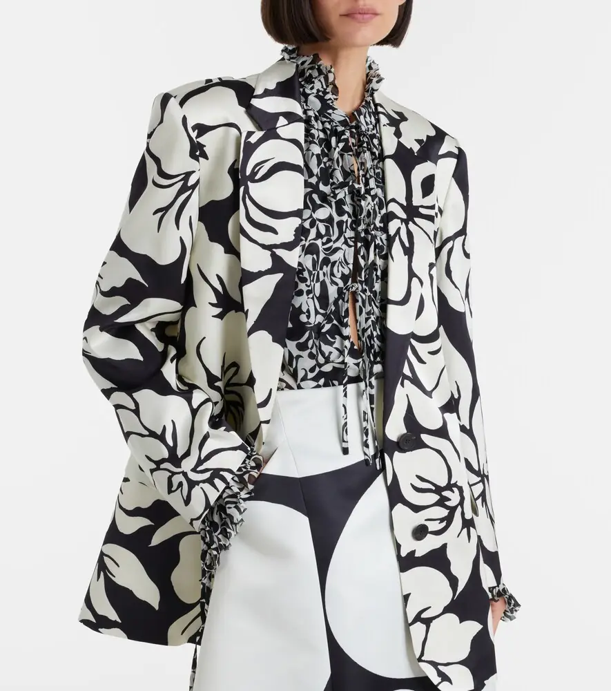 Dries Van Noten Floral satin blazer | Thumbnail 5 Dries Van Noten Floral satin blazer | Thumbnail 5