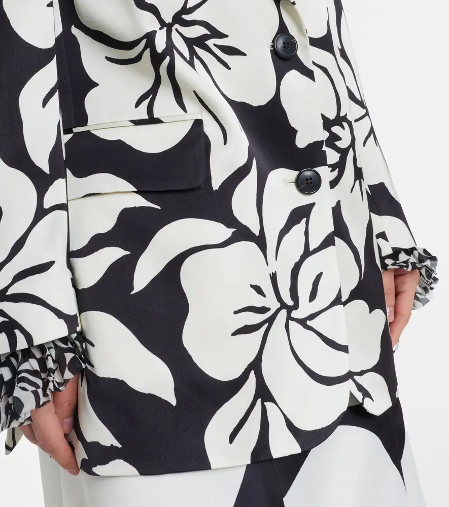 Dries Van Noten Floral satin blazer | Thumbnail 6 Dries Van Noten Floral satin blazer | Thumbnail 6