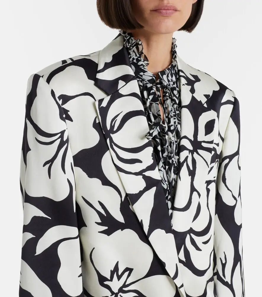 Dries Van Noten Floral satin blazer | Thumbnail 7 Dries Van Noten Floral satin blazer | Thumbnail 7