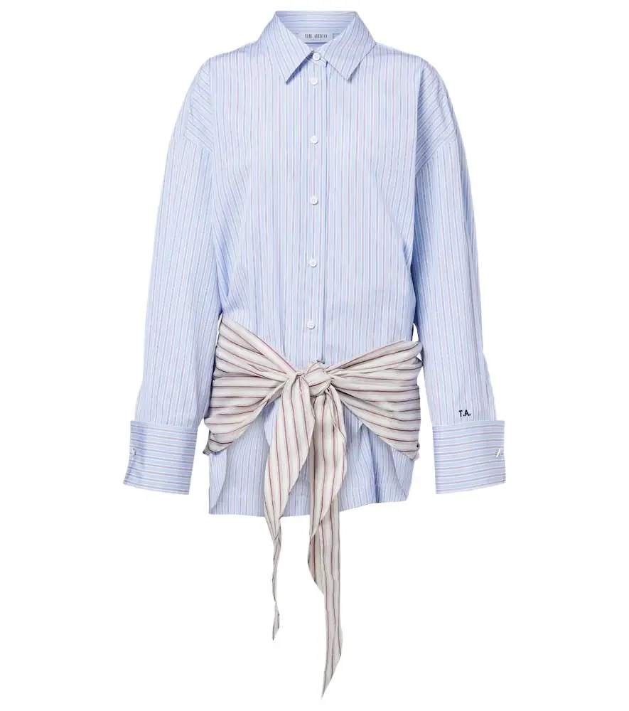 The Attico Striped cotton shirt dress | Image 1 The Attico Striped cotton shirt dress | Image 1