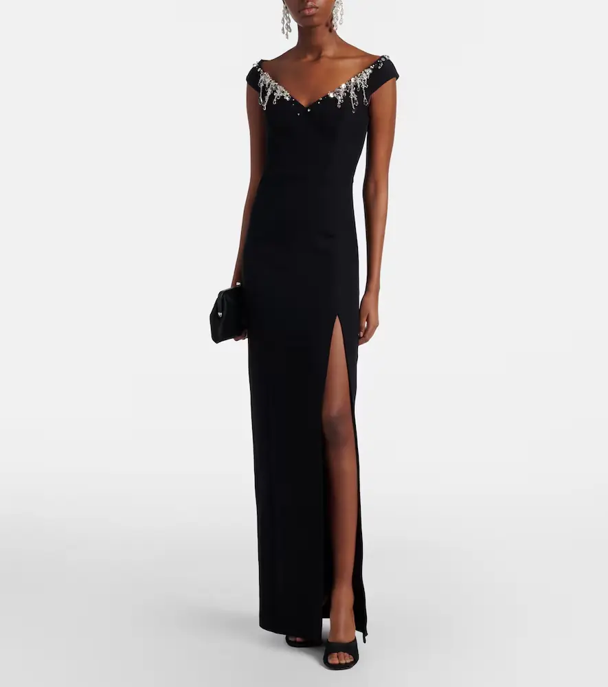 Safiyaa Lucrezia embellished crêpe gown | Thumbnail 2 Safiyaa Lucrezia embellished crêpe gown | Thumbnail 2