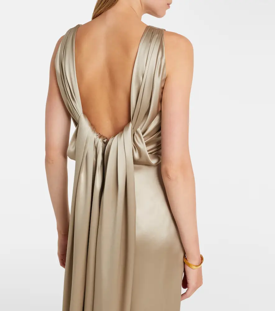 Max Mara Azoto silk satin maxi dress | Thumbnail 4