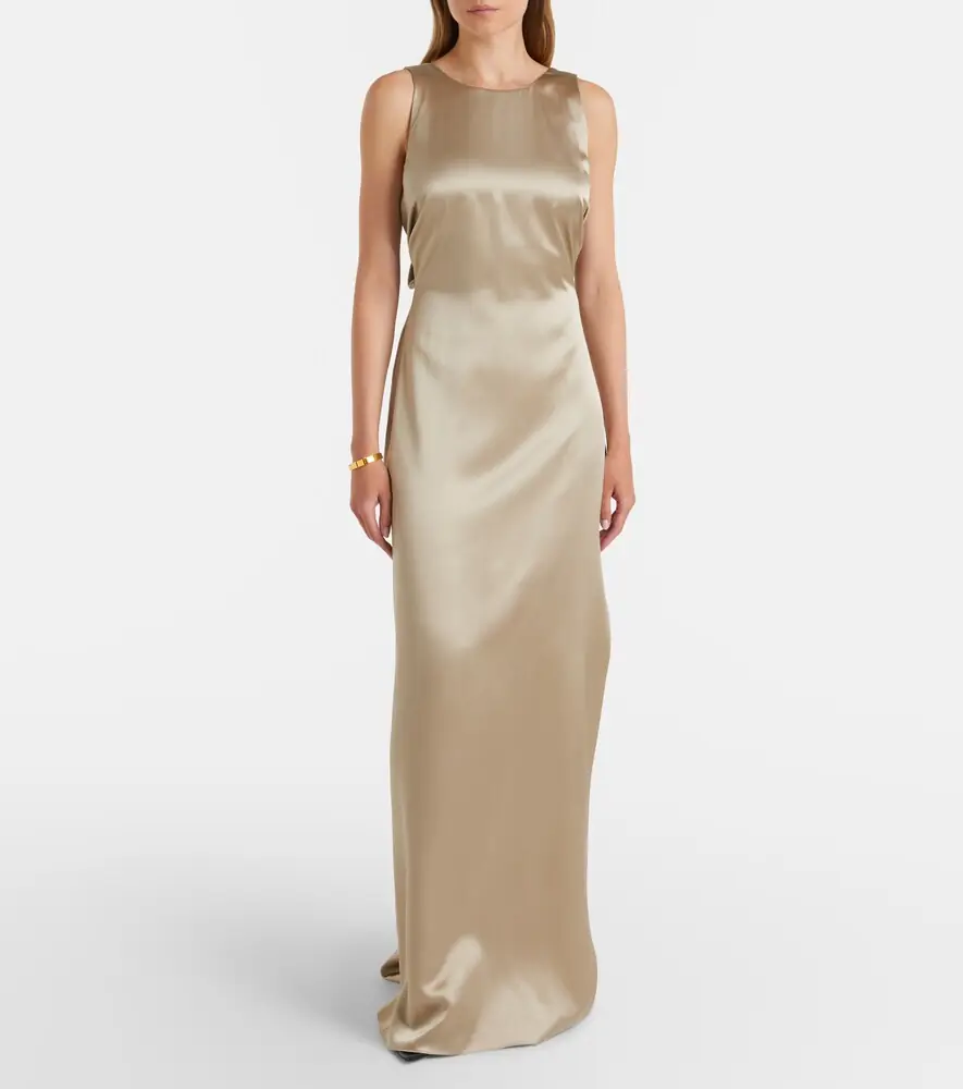 Max Mara Azoto silk satin maxi dress | Thumbnail 6