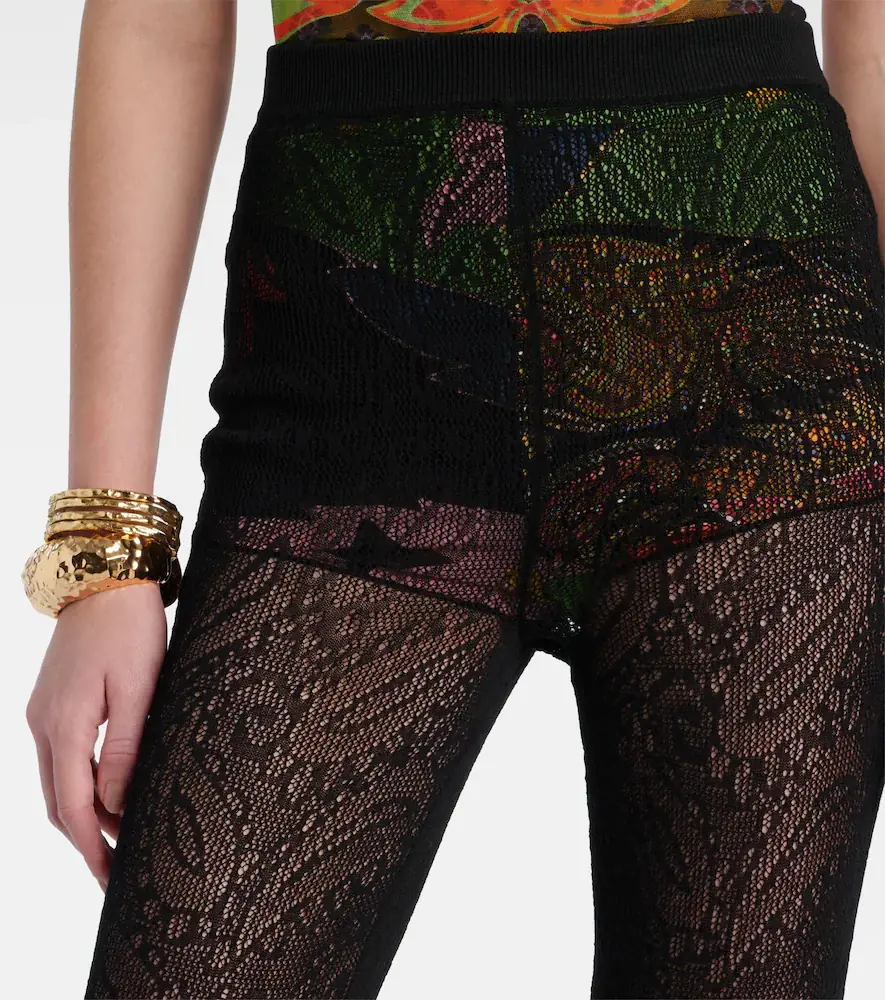 Etro Cotton lace flared pants | Thumbnail 3 Etro Cotton lace flared pants | Thumbnail 3
