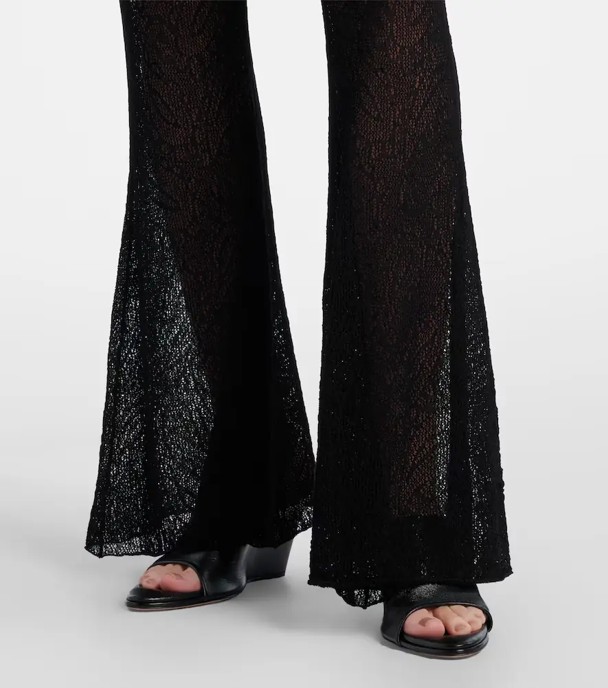 Etro Cotton lace flared pants | Thumbnail 4 Etro Cotton lace flared pants | Thumbnail 4