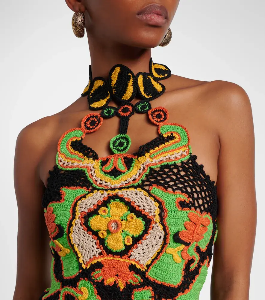 Etro Floral crochet cotton crop top | Thumbnail 3 Etro Floral crochet cotton crop top | Thumbnail 3