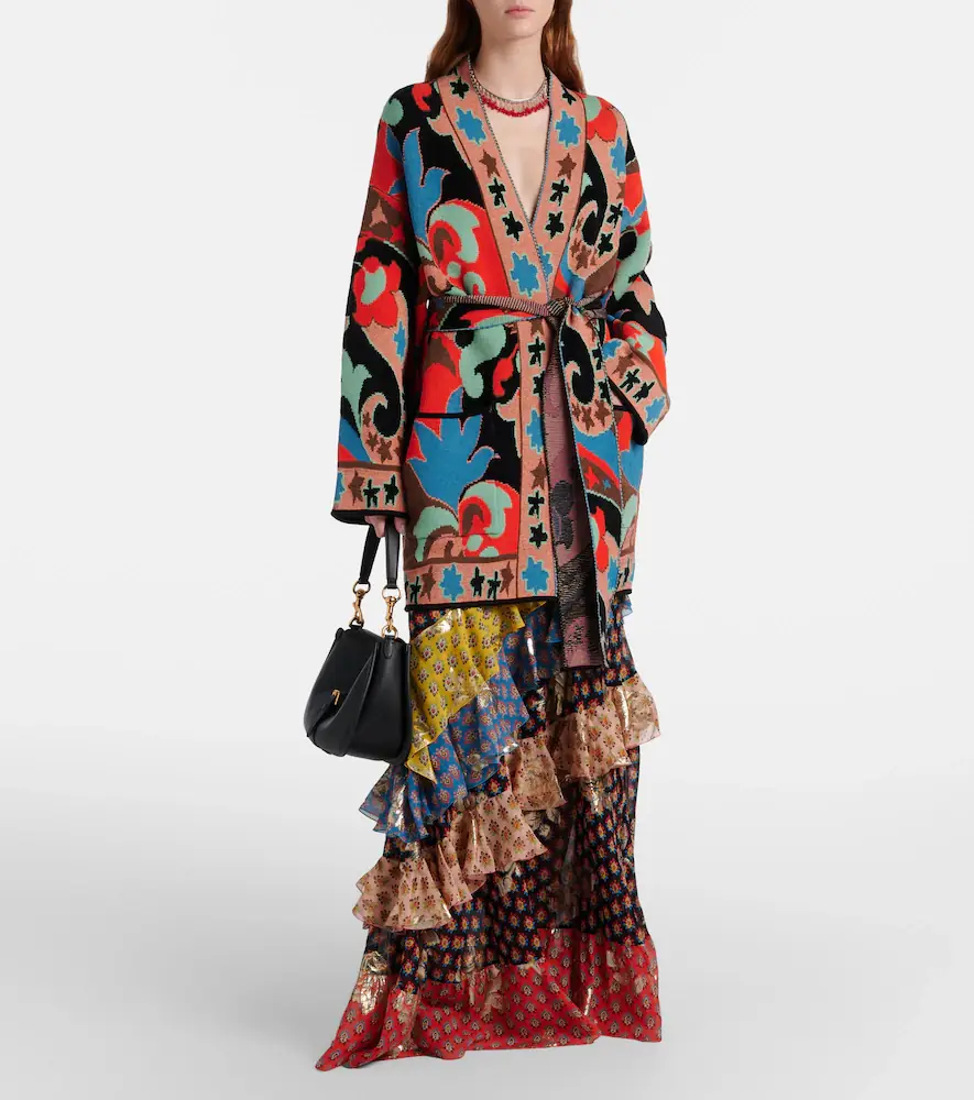 Etro Jacquard wool-blend wrap cardigan | Thumbnail 5 Etro Jacquard wool-blend wrap cardigan | Thumbnail 5