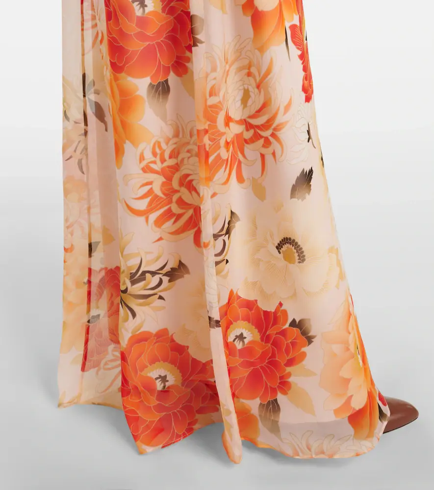 Max Mara Angus floral silk chiffon maxi dress | Thumbnail 3 Max Mara Angus floral silk chiffon maxi dress | Thumbnail 3
