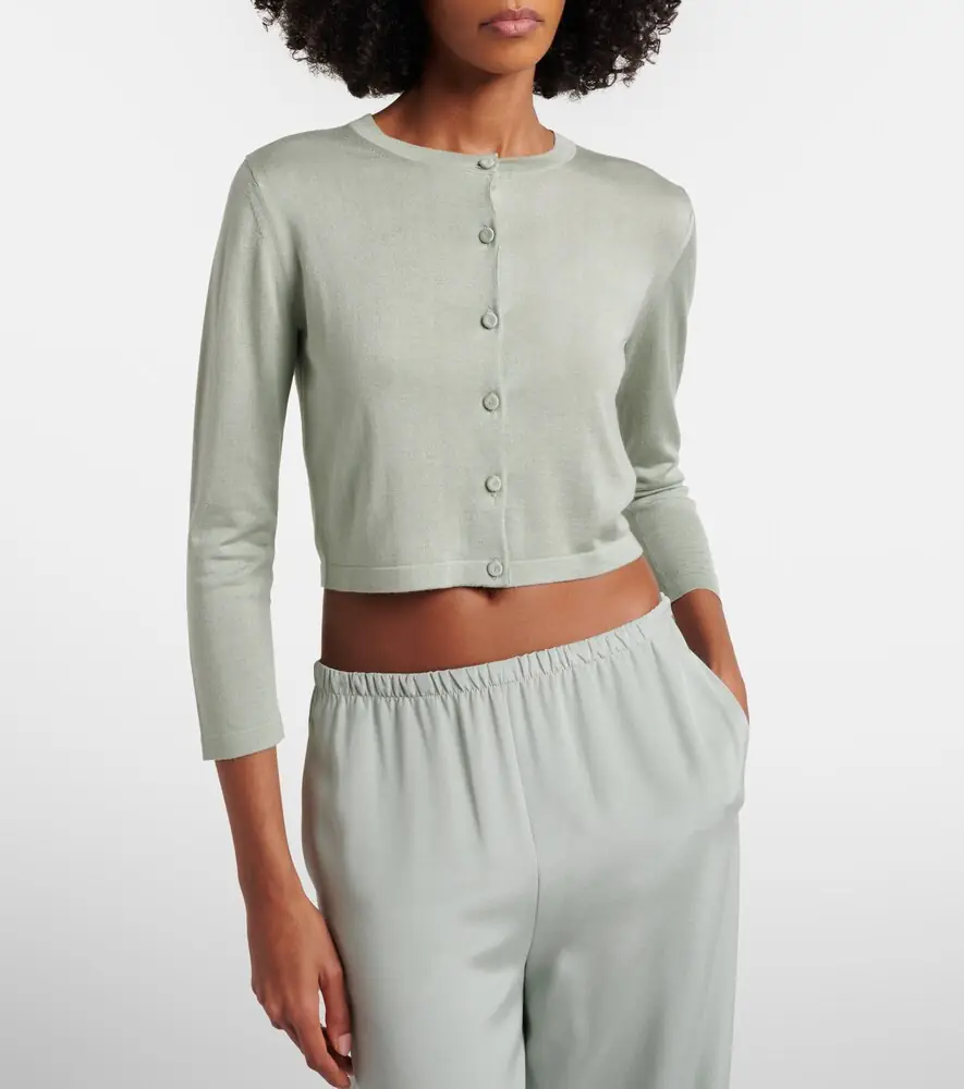 Max Mara Faretra silk and cashmere cardigan | Thumbnail 4 Max Mara Faretra silk and cashmere cardigan | Thumbnail 4