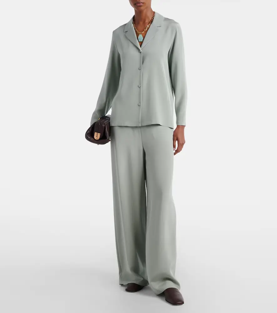 Max Mara Maga silk-blend satin wide-leg pants | Thumbnail 4 Max Mara Maga silk-blend satin wide-leg pants | Thumbnail 4