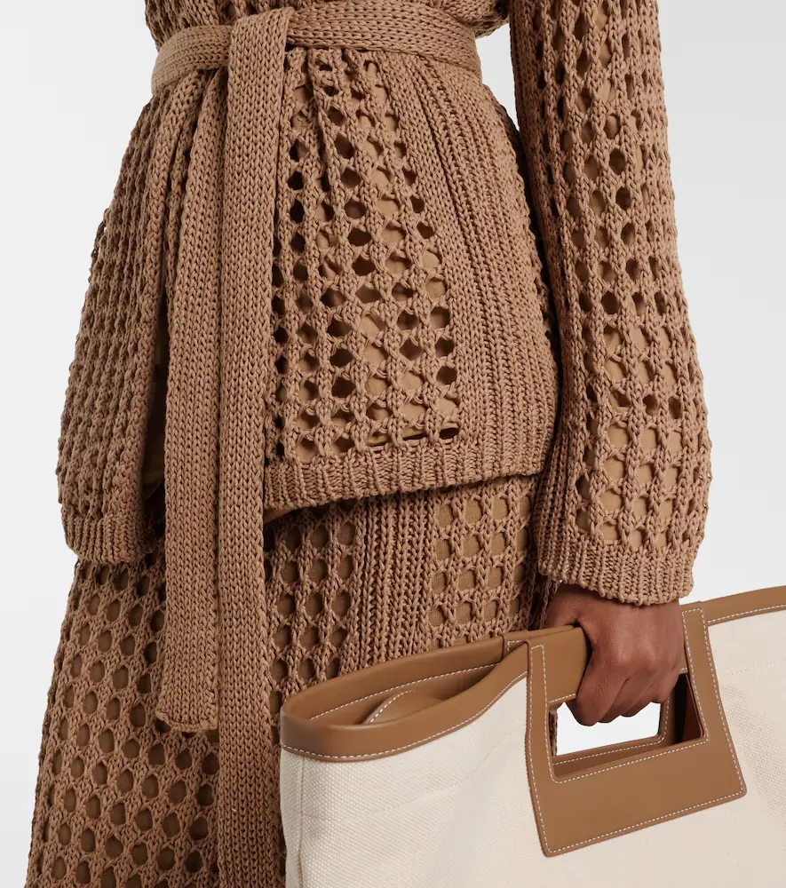 Max Mara Gelo open-knit cotton wrap cardigan | Thumbnail 5 Max Mara Gelo open-knit cotton wrap cardigan | Thumbnail 5