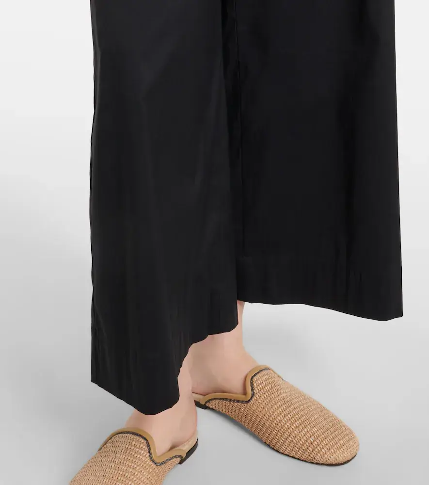 Max Mara Pece cropped cotton-blend wide-leg pants | Thumbnail 3 Max Mara Pece cropped cotton-blend wide-leg pants | Thumbnail 3