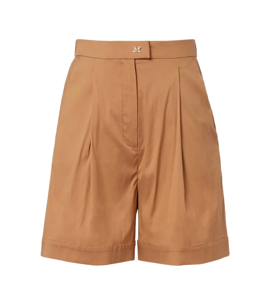 Max Mara Medeola pleated cotton-blend Bermuda shorts | Image 1 Max Mara Medeola pleated cotton-blend Bermuda shorts | Image 1