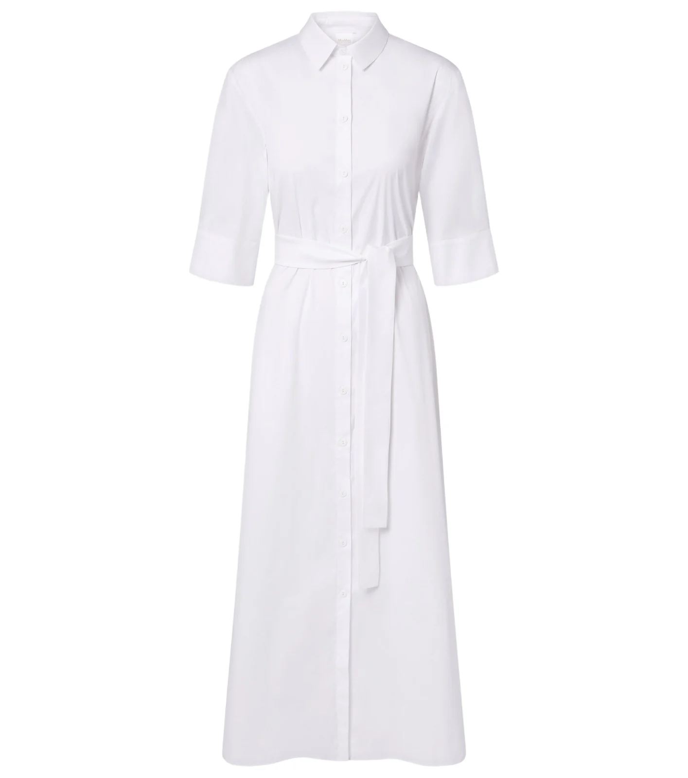 Cognac cotton-blend midi dress Cognac cotton-blend midi dress