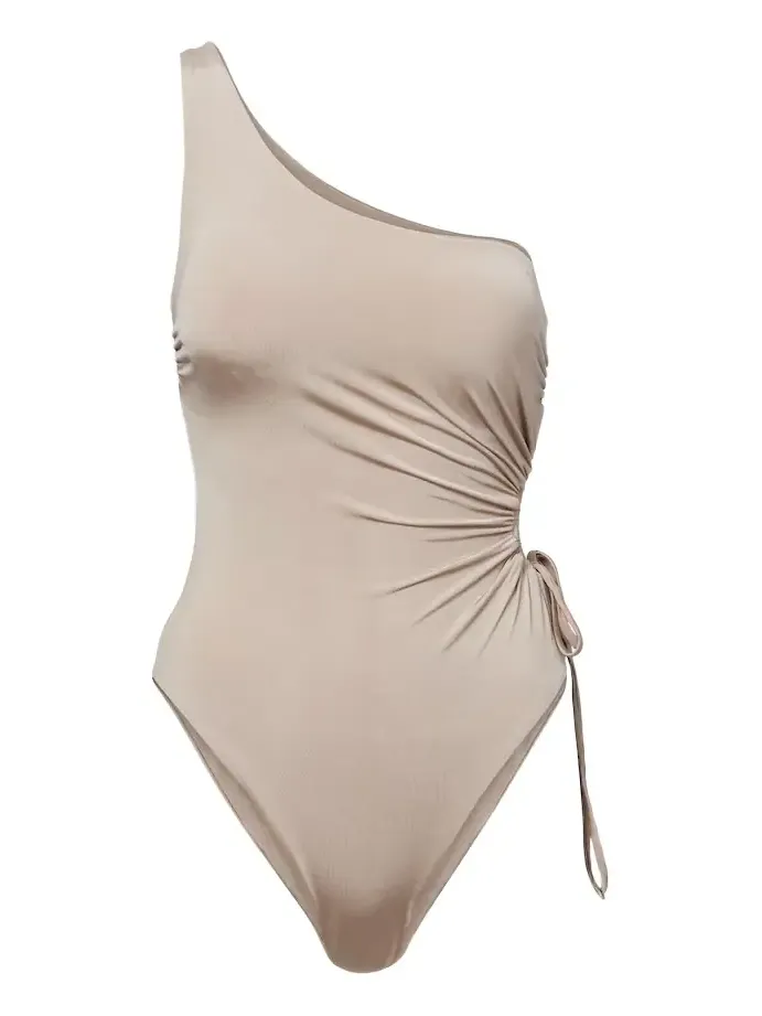 Canarie ruched one-shoulder swimsuit Canarie ruched one-shoulder swimsuit
