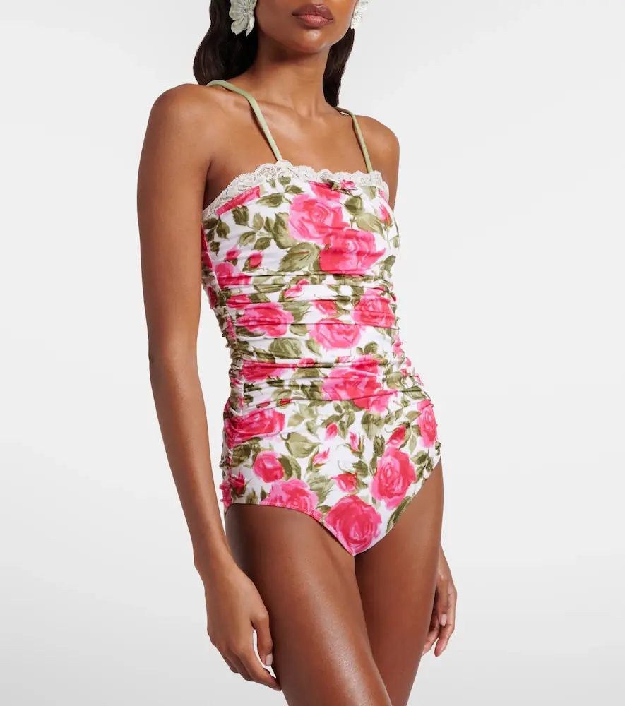 Chloe Chloé Floral ruched bodysuit | Thumbnail 3 Chloe Chloé Floral ruched bodysuit | Thumbnail 3