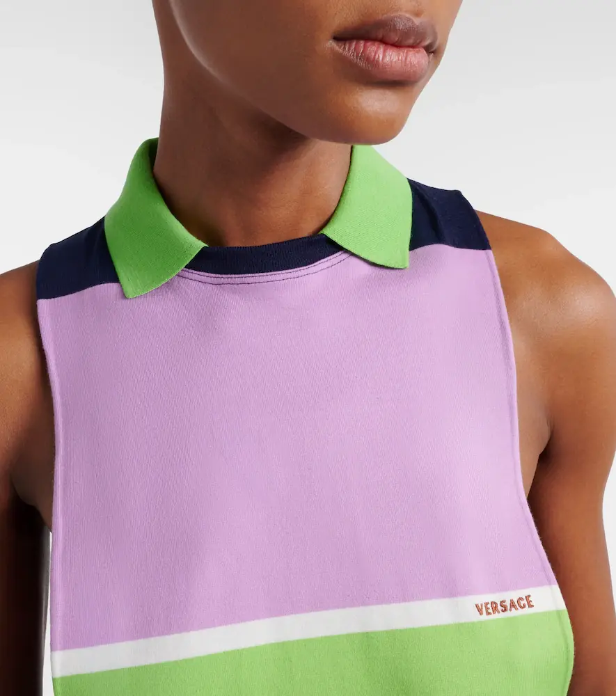Versace Striped cotton jersey tank top | Thumbnail 2 Versace Striped cotton jersey tank top | Thumbnail 2