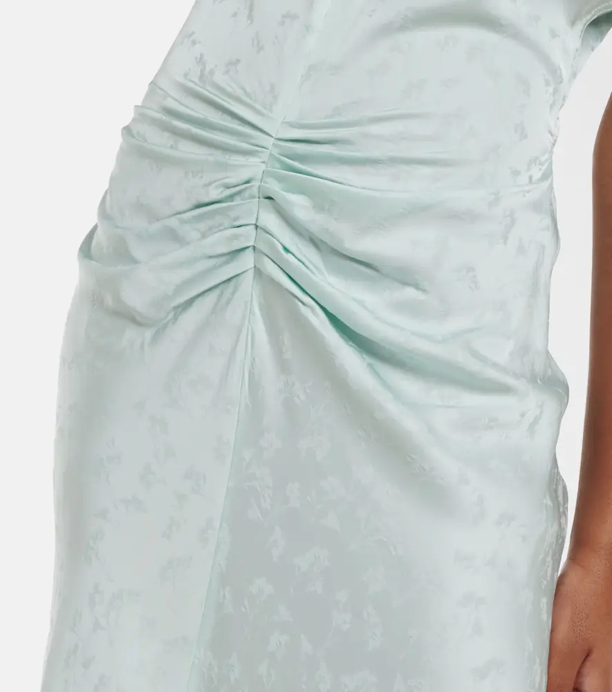 Victoria Beckham Gathered jacquard midi dress | Thumbnail 2 Victoria Beckham Gathered jacquard midi dress | Thumbnail 2
