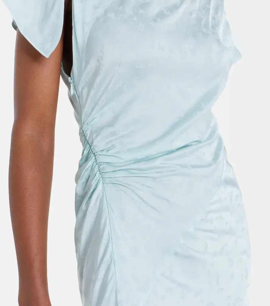 Victoria Beckham Asymmetric floral midi dress | Thumbnail 3 Victoria Beckham Asymmetric floral midi dress | Thumbnail 3