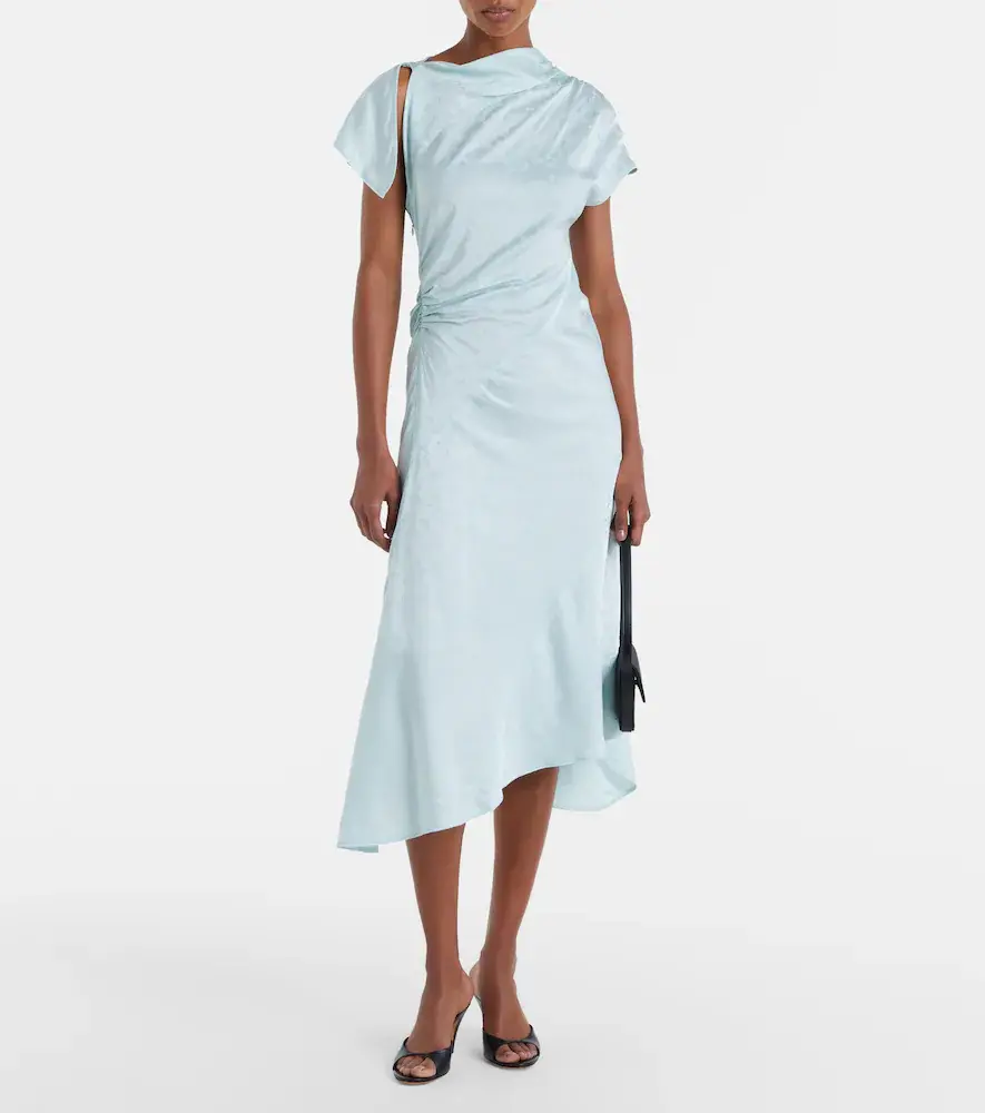 Victoria Beckham Asymmetric floral midi dress | Thumbnail 7 Victoria Beckham Asymmetric floral midi dress | Thumbnail 7