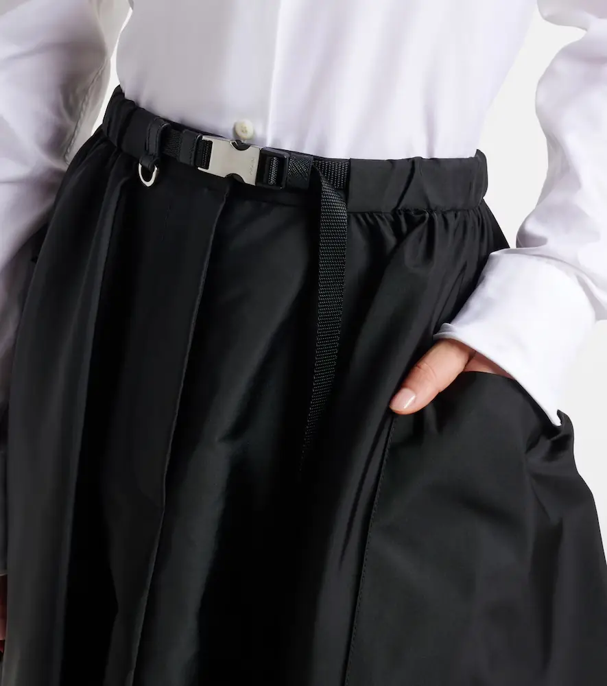 Prada Re-Nylon belted midi skirt | Thumbnail 3 Prada Re-Nylon belted midi skirt | Thumbnail 3
